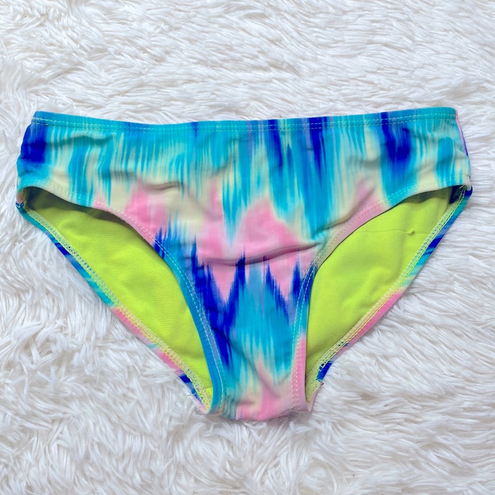 Wonder Nation Pink Blue Green Tye Dye Girls Bikini Bottoms Girl’s Size Medium